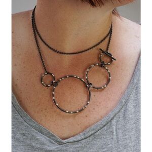 DeFeo necklace silver on steel Megan Auman